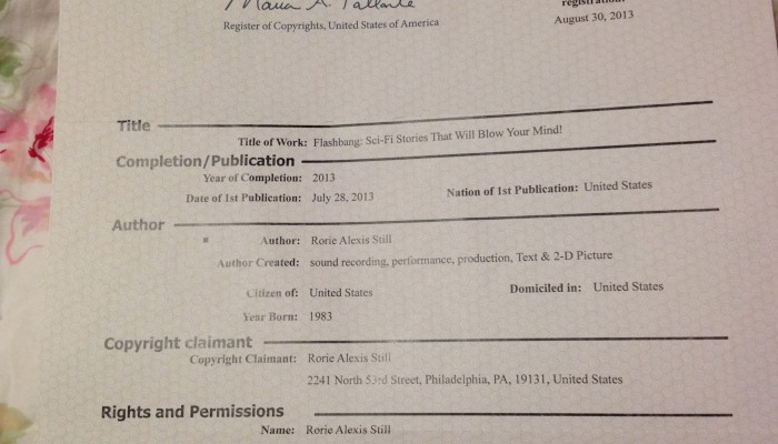 Copyright Registration is Alright